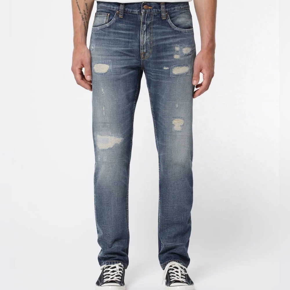 Nudie Gritty Jackson Indigo Galaxy Jeans W31 L32​